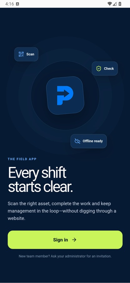 Current PreStartPilot Android phone application overview screen